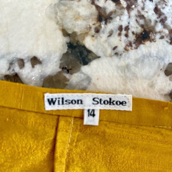 SALE! NWOT Wilson Stokoe Slub Silk Knee Length Skirt ~ Size 10 (US) - Picture 9 of 9